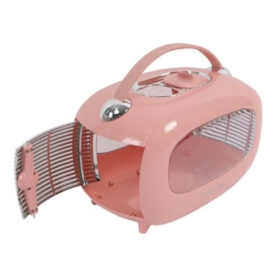 Cusca de transport clasica pentru caini si pisici, SIXTIES M-PETS, roz, 48,3 x 27,8 x 29,9 cm 20401199