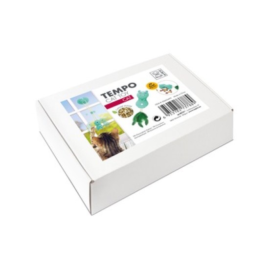 jucarie pentru pisici cu dispenser pentru recompense, TEMPO m-pets, CAT, albastru jucarie pentru pisici cu dispenser pentru recompense, TEMPO m-pets, CAT, albastru