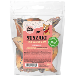 Recompense pentru caini Mr. Bandit, urechi de vita, 10 buc