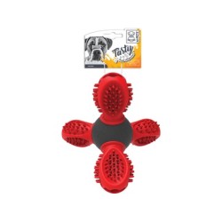 Jucarie din cauciuc pentru caini, SATURN M-PETS, rosu, 14 x 13 x 12 cm Jucarie din cauciuc pentru caini, SATURN M-PETS, rosu, 14 x 13 x 12 cm