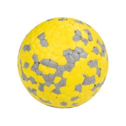 Minge din cauciuc pentru caini, BLOOM M-PETS, 7cm, galben si gri Minge din cauciuc pentru caini, BLOOM M-PETS, 7cm, galben si gri