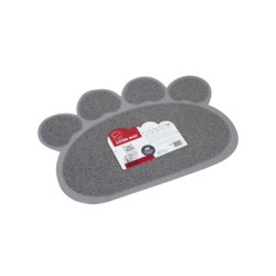 Covoras pentru litiera pentru pisici, forma labuta, M-PETS, gri, 60x45 cm Covoras pentru litiera pentru pisici, forma labuta, M-PETS, gri, 60x45 cm