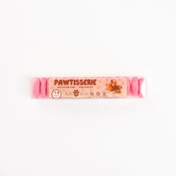 Recompense crocante pentru caini ROLLS ROCKY PAWTISSERIE MACAROONS, Pink 50g