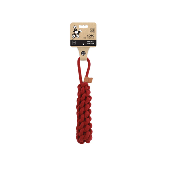 Jucarie pentru caini COTO ECO rope dog toys Red Loop Bar 34 cm 10663005