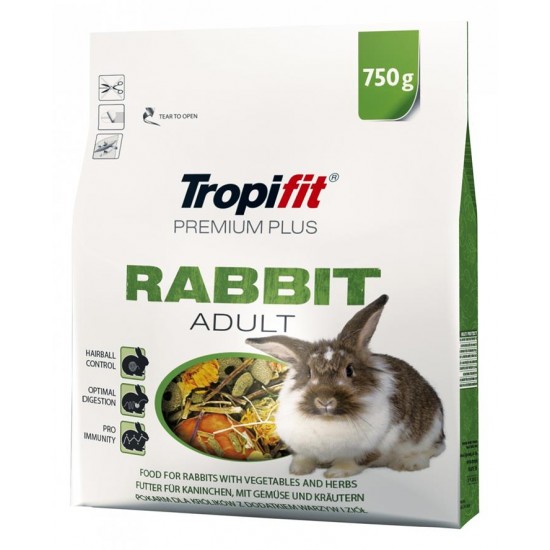 Hrana pentru iepure adult Tropifit Premium Plus Rabbit Adult, 2.5 kg Hrana pentru iepure adult Tropifit Premium Plus Rabbit Adult, 2.5 kg