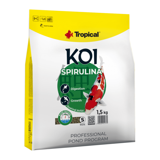 Hrana pentru pesti KOI, TROPICAL Fish, SPIRULINA, pellet M-1.5KG Hrana pentru pesti KOI, TROPICAL Fish, SPIRULINA, pellet M-1.5KG