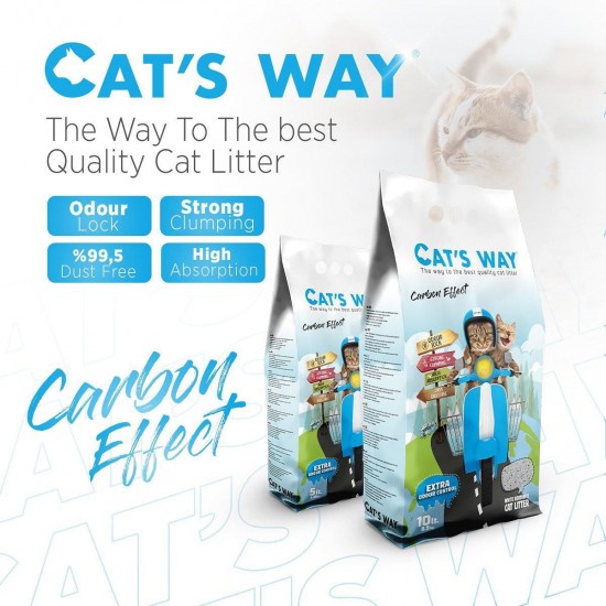 Nisip pentru litiera BENTONITA, CATS WAY, MARSEILLE SOAP, 10L, 8.5KG