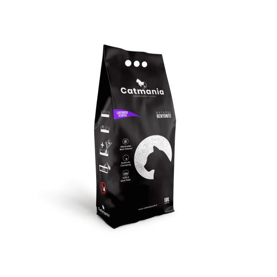 Nisip pentru litiera BENTONITA CATMANIA, LAVANDA, 10L