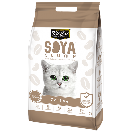 Asternut igienic pentru pisici KIT CAT SOYA CLUMP - Coffee- 7L Asternut igienic pentru pisici KIT CAT SOYA CLUMP - Coffee- 7L
