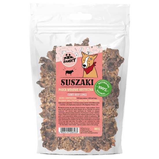 Recompense pentru caini Mr. Bandit, cuburi plaman de vita, 180g