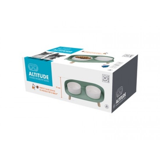 Castron pentru caini, pe suport inalt metalic, ALTITUDE M-PETS