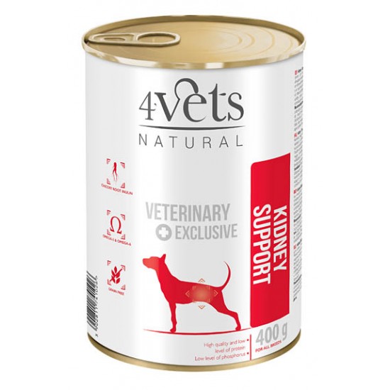 Dieta veterinara pentru caini cu insuficianta renala cronica, 4VetS KIDNEY SUPPORT, 400g Dieta veterinara pentru caini cu insuficianta renala cronica, 4VetS KIDNEY SUPPORT, 400g