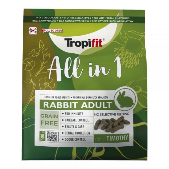 Hrană completă pentru iepuri adulți TROPIFIT ALL IN 1, 500G Hrană completă pentru iepuri adulți TROPIFIT ALL IN 1, 500G