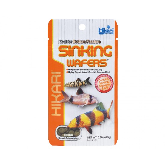 Hrana pentru pesti care se hranesc de pe fundul apei, Corydoras, HIKARI SINKING WAFERS, 25g Hrana pentru pesti care se hranesc de pe fundul apei, Corydoras, HIKARI SINKING WAFERS, 25g