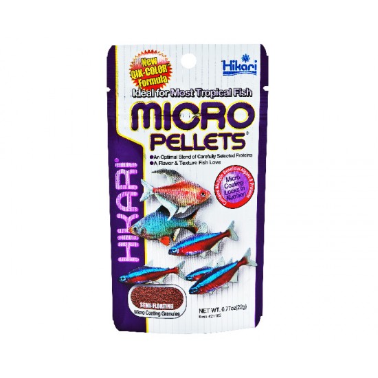 Hrana pentru pesti cu gura mica, Tetra, Tetrazona, Guppy, HIKARI MICRO PELLETS, 22g Hrana pentru pesti cu gura mica, Tetra, Tetrazona, Guppy, HIKARI MICRO PELLETS, 22g