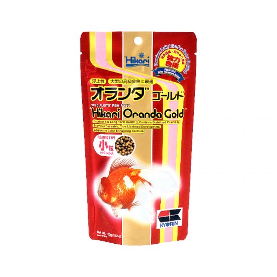 Hrana speciala pentru  cresterea proeminenta a capului carasilor HIKARI ORANDA GOLD MINI 100g