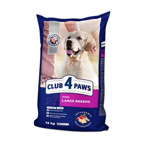 Hrană uscată pentru câini adulți, talie mare, Club 4 Paws PREMIUM, găină, 14 kg Hrană uscată pentru câini adulți, talie mare, Club 4 Paws PREMIUM, găină, 14 kg