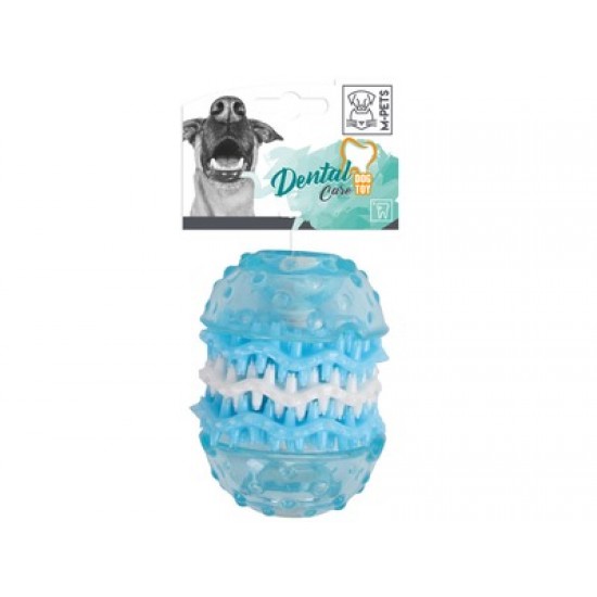Jucarie din cauciuc moale cu rol de curatare dentara, WASHY M-PETS, M 6,4x6,4x9,8 cm