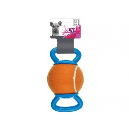 Jucarie pentru caini HANDY Ball M-PETS, albastru & orange, 23,5x12,7x12,7 cm