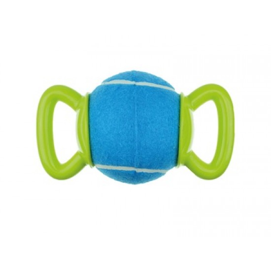 Jucarie pentru caini HANDY Ball M-PETS, verde &albastru, 23,5x12,7x12,7 cm