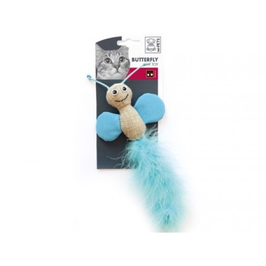 Jucarie pentru pisici, fluture, M-PETS BUTTERFLY,  25x10x2 cm