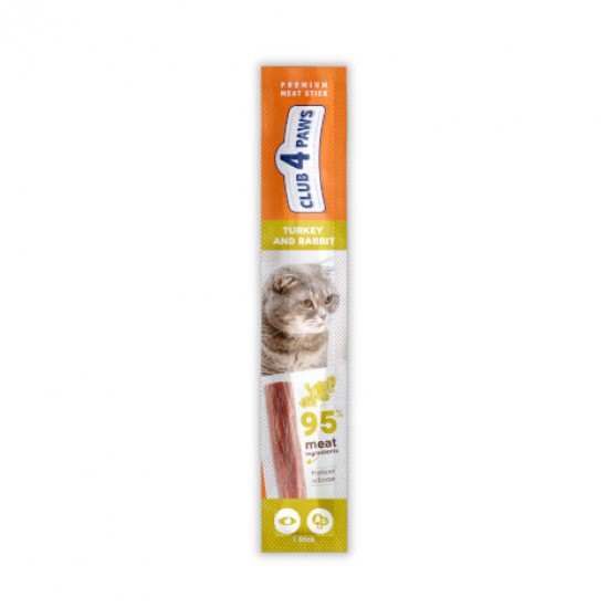 Club 4 Paws Premium Meaty Stick cu Curcan și Iepure pentru Pisici 5 g