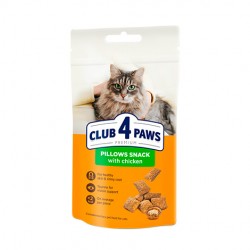Club 4 Paws Premium Pillows cu Pui – recompensă pentru pisici adulte, 60 g