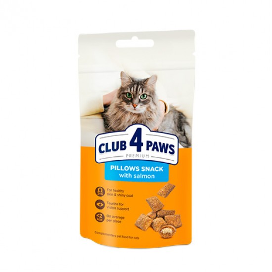Club 4 Paws Premium Pillows cu Somon recompense pentru pisici 60 g