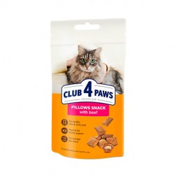 Club 4 Paws Premium Pillows cu Vită – recompensă pentru pisici adulte, 60 g
