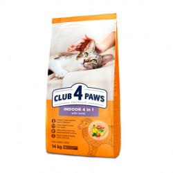 Club 4 Paws Premium Indoor 4 in 1 cu Miel – hrană uscată pentru pisici adulte de interior
