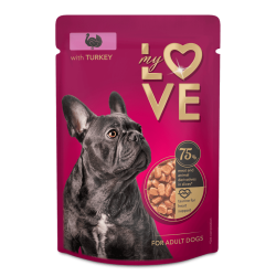 My Love cu Curcan în Sos – hrană umedă pentru câini adulți, 100 g