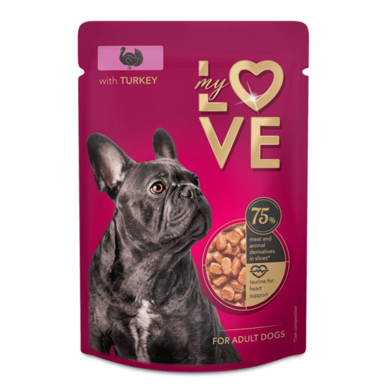My Love cu Curcan în Sos hrană umedă pentru câini adulți 100 g