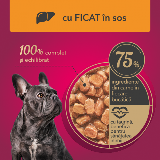 My Love cu Ficat în Sos hrană umedă pentru câini adulți 100 g