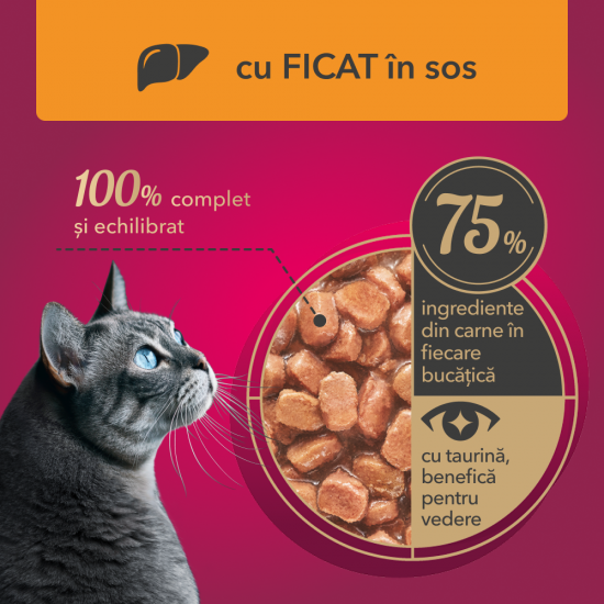My Love cu Ficat în Sos hrană umedă pentru pisici adulte 85 g
