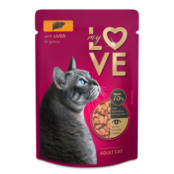 My Love cu Ficat în Sos – hrană umedă pentru pisici adulte, 85 g