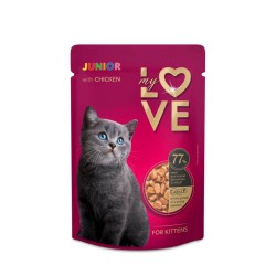My Love Junior cu Pui – hrană umedă pentru pisoi, 85 g