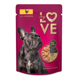 My Love cu Pui în Sos – hrană umedă pentru câini adulți, 100 g