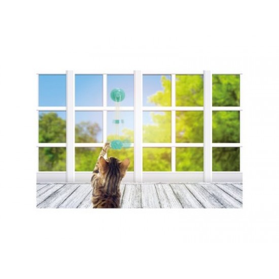 Jucarie pentru pisici cu dispenser pentru recompense, TAMPO M-PETS, PAW albastru