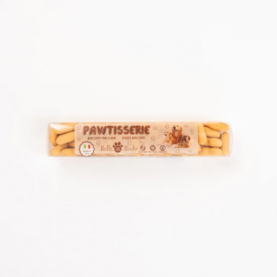 Recompense crocante pentru caini ROLLS ROCKY PAWTISSERIE MINIATURE HEARTS, galben, 50g