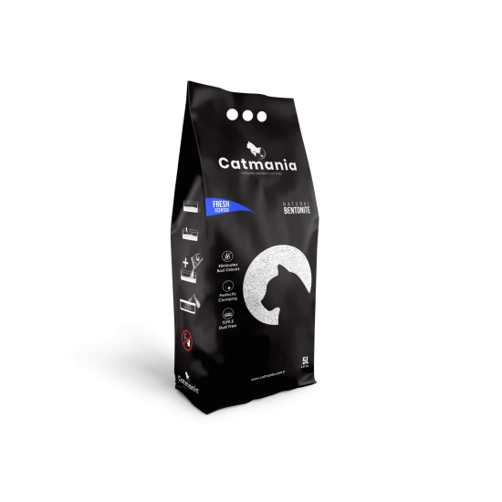 Nisip pentru litiera BENTONITA CATMANIA, FRESH, 5L