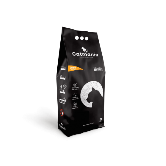 Nisip pentru litiera BENTONITA CATMANIA, ORANGE, 5L