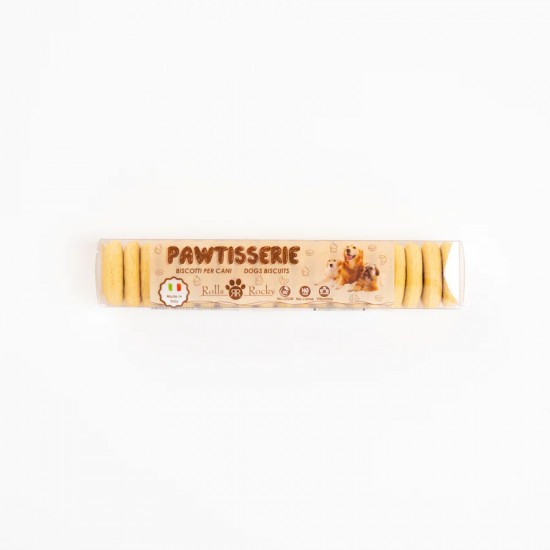 Recompense crocante pentru caini ROLLS ROCKY PAWTISSERIE MACAROONS, Orange 50g