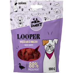 Recompense pentru caini Mr. Bandit LOOPER, rata, 500g