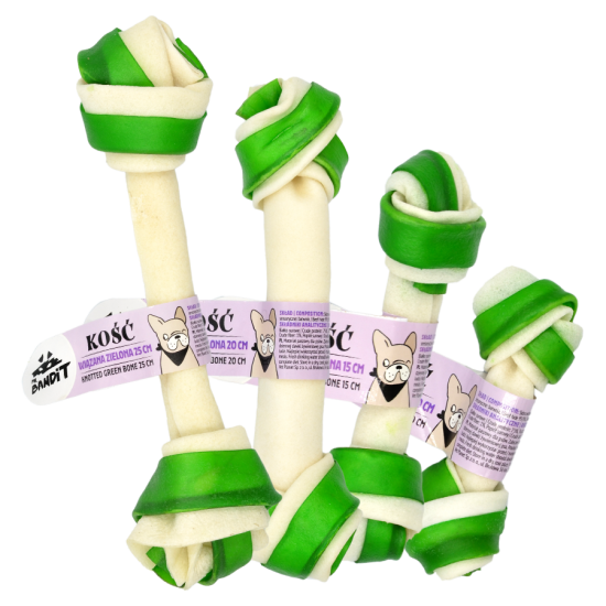 Recompense pentru caini Mr. Bandit, os inodat, 25cm, verde