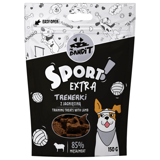 Recompense pentru caini Mr. Bandit SPORT EXTRA, miel, 150 g Recompense pentru caini Mr. Bandit SPORT EXTRA, miel, 150 g
