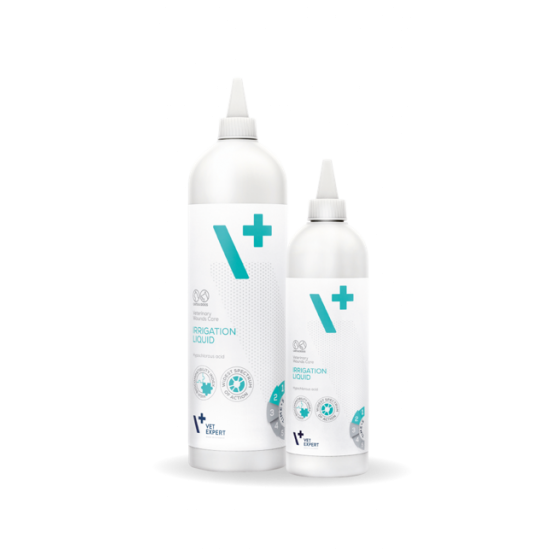 Soluție veterinara de clătire cu acid hipocloros pentru animale IRRIGATION LIQUID  Vet Expert, 250ml