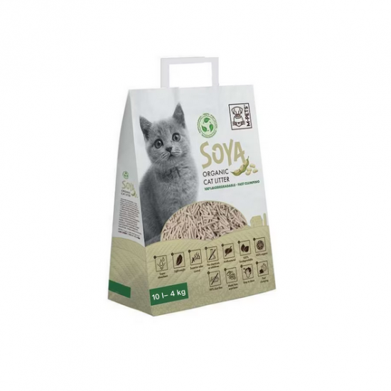 Asternut igienic din soia pentru litiera pisici, SOYA Organic, M-PETS, 100% biodegradabil, 6 L Asternut igienic din soia pentru litiera pisici, SOYA Organic, M-PETS, 100% biodegradabil, 6 L
