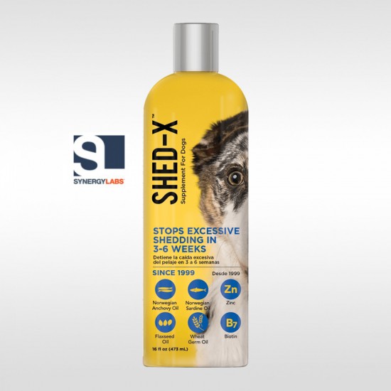 Supliment anti naparlire pentru caini SHED-X, Synergy Labs, talie medie, 473 ml Supliment anti naparlire pentru caini SHED-X, Synergy Labs, talie medie, 473 ml