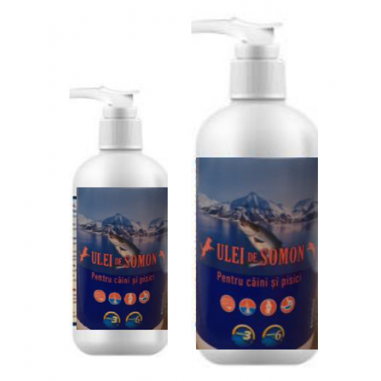 Ulei de somon pentru caini si pisici, Carpathian Pet Food, V&P 500ML Ulei de somon pentru caini si pisici, Carpathian Pet Food, V&P 500ML