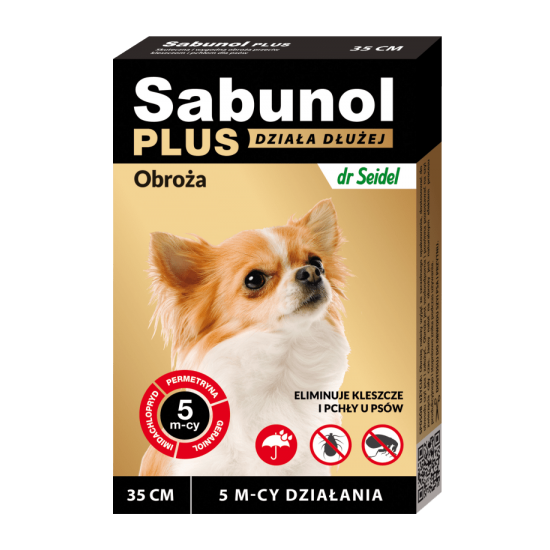 Zgarda antiparazitara caini,SABUNOL PLUS, 2-10 kg, 35 cm
